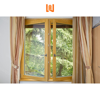 Reemplazo de ventana de vidrio a prueba de balas, ventanas de madera de aluminio, vidrio interior de doble vidrio, ventana abatible francesa