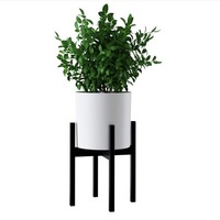 Support de pot de fleurs en fer forgé de style américain moderne, sur pied, pour balcon, multifonctionnel, pliable, design démontable