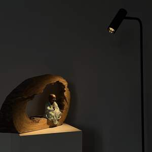 Moderno interno grande lampada da terra LED dimmerabile corpo in alluminio con tonalità di rame nuovo stile di moda popolare funzione illuminata-all'ingrosso - Product Image 5