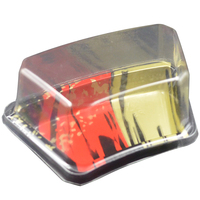Boîte d'emballage individuelle pour sushis en PP/PET, conteneurs jetables avec couvercle anti-buée pour mini-gâteaux, petits hamburgers et jus
