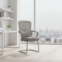 Nouvelle Chaise de Bureau Exécutive Moderne au Design Minimaliste, Entièrement en Maille Respirante, Accoudoirs Réglables, Base Coulissante, Chaise de Formation