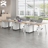 Poste de travail convertible haut de gamme avec cloison modulaire, table de bureau moderne en bois personnalisable pour immeuble de bureaux