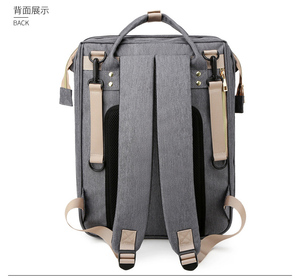 Oem grande de viaje de asiento usb mochila bolsa de bebé portátil multifuncional vegano bolsa de pañales con cambiar la cama. - Product Image 5