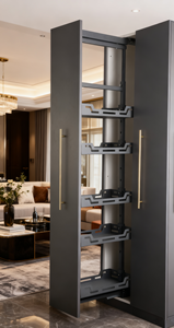 בצד למשוך את 5 שכבה תבלין תבלין שכבה גבוהה סל אחסון מובנה חומרה אביזר מטבח ארון מודרני צר - Product Image 4