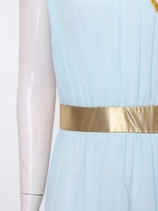 Vestidos de Disfraz de Diosa Griega para Mujer, con Ribete Dorado, Toga Drapeada, Largo hasta el Suelo, Chiton Romano Antiguo, para Fiesta o Actuación, Personalizado - Product Image 4