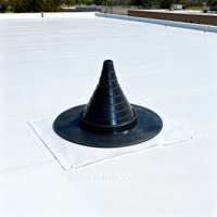 En stock : Conduit de ventilation de toiture conique haut moderne blanc de 1 à 6 pouces, en TPO/PVC, écologique, avec échantillon gratuit