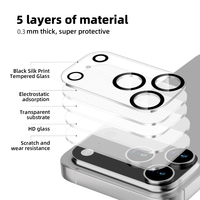 Protection d'objectif d'appareil photo personnalisée, anti-rayures, multicolores, couverture intégrale, verre trempé transparent 9H OEM pour iPhone 18 Pro Max