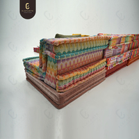 Canapé Modulaire Coloré et Moderne Personnalisable Design Unique Européen Chesterfield Convertible Sectionnel pour Salon Ensemble Canapé Mahjong