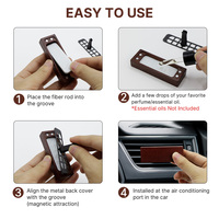 Diffuseur d'air frais en bois naturel pour voiture, logo personnalisé, parfum intense et écologique, aromathérapie pour climatiseur automobile