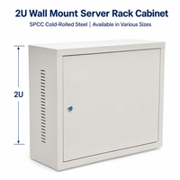 Armoire de serveur murale 2U en acier laminé à froid SPCC, boîtier réseau 19 pouces, fabrication sur mesure