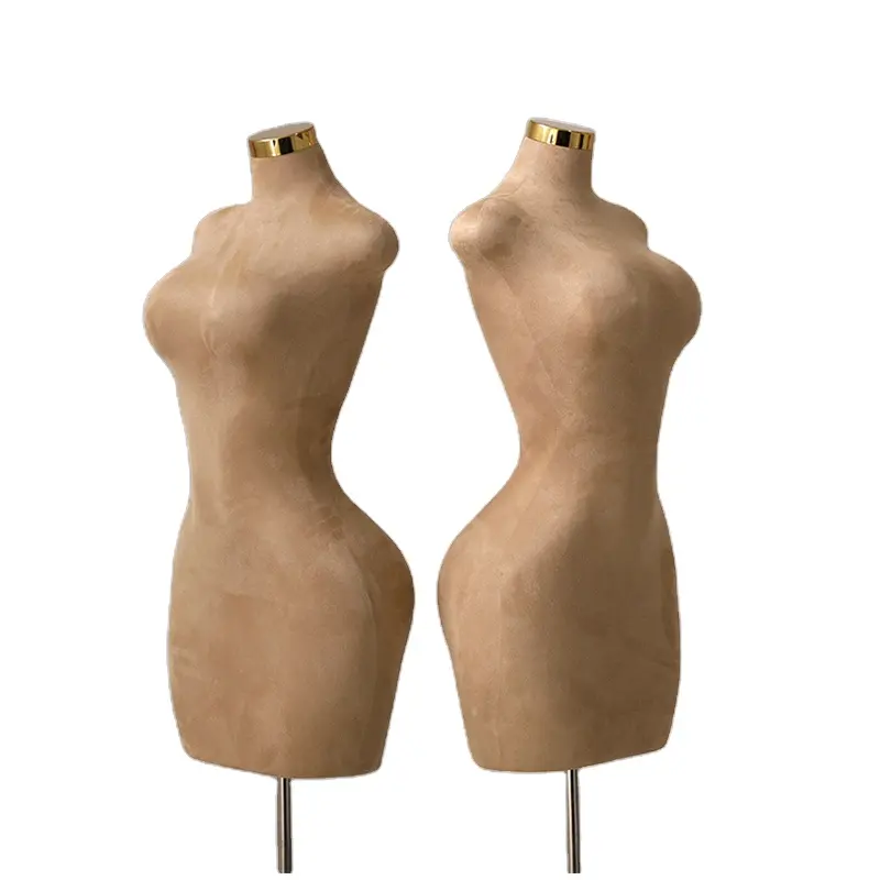 하프 바디 패브릭 덮여 플러스 사이즈 큰 엉덩이 지방 섹시한 여성 드레스 폼 바스트 폼 마네킹 몸통 드레스 디스플레이