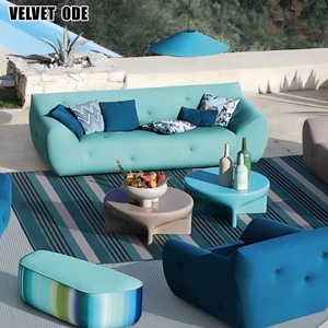 Ensemble de canapés en tissu convertible, écologique et lavable, de style minimaliste et décontracté, pour <span class=keywords><strong>villa</strong></span> en <span class=keywords><strong>France</strong></span> - Product Image 4