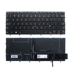 Clavier rétroéclairé US pour Dell <span class=keywords><strong>XPS</strong></span> 13 13-9370 9375 9360 9317 9380 9305 7390 <span class=keywords><strong>P82G</strong></span> Noir/Blanc - Product Image 1
