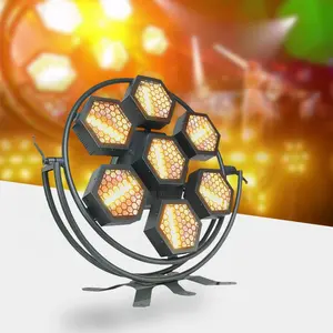 Projecteur lumineux effets de scène smd5050, led hexagonale, rétro éclairage coloré, pour concert, 2022