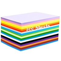 Papier Origami A4 200 feuilles 80 g/m² Double face 20 couleurs pour bricolage artisanat créatif fabrication de cadeaux art du pliage fait main