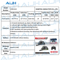 AiJH EPP Foam RC Avion Côté gauche et droit Vol Led Light Drone Headless Glider Avion Obstacle Avoidance RC Plane Mode