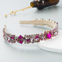 Bandeau Baroque complet en cristal pour femmes, accessoires pour cheveux, style rétro de luxe, mode européenne, à paillettes