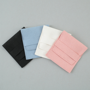 Luxury Microfiber Jewelry Pouch with Custom Logo for Ring Bracelet <b>Necklace</b> Storage and Boutique Packaging and gift storage - Product Image 4