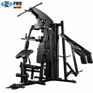 FRS Unisexe Station d'entraînement multifonctionnelle en acier pour la maison, pour <span class=keywords><strong>musculation</strong></span>, exercices de pectoraux, épaules et dos, charge maximale 400 kg - Product Image 1