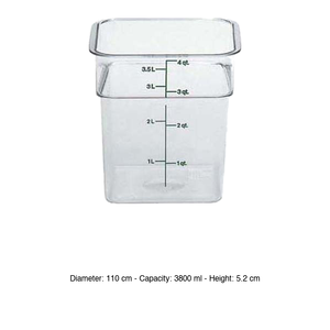 ภาชนะเก็บอาหารทรงสี่เหลี่ยม 3.8 ลิตร ไม่มีฝาปิดแคมโบร 4Sfscw135 - Product Image 3