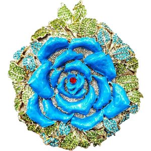 Women Luxurious Floral Wedding Clutch <b>Purse</b> Shinny Rhinestones Evening Bag Rose Crystal Handbag for Dates Dinner Ball - Product Image 3