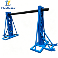 Soporte para Bobinas de Cable de Alta Resistencia YILI de 20T, Soporte Hidráulico Ajustable para Bobinas de Cable, Soporte para Bobinas de Alambre para Trabajos Eléctricos y de Telecomunicaciones