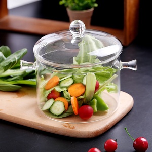 Olla <span class=keywords><strong>de</strong></span> Cocina <span class=keywords><strong>de</strong></span> <span class=keywords><strong>Vidrio</strong></span> Resistente al Calor <span class=keywords><strong>de</strong></span> Grado Alimenticio, Olla Transparente <span class=keywords><strong>para</strong></span> Sopa con Tapa <span class=keywords><strong>para</strong></span> Estufa, Microondas y Horno - Product Image 2