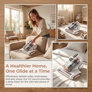 Aspiradora UV para Ácaros del Polvo en Colchones, Potente Succión, Eliminador de Alérgenos Portátil para Cama, Almohadas, Sofás y Telas, Cuidado Diario del Hogar - Product Image 3