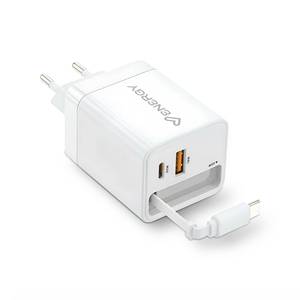 Cargador retráctil - Cargador retráctil / 20W / Tipo C / Tipo A / protección térmica / protección contra sobretensiones - Product Image 2