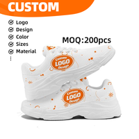 Sneakers décontractées unisexes de marque, design personnalisé, logo, maille légère, semelle épaisse, chaussures de sport, style running, mode, marche