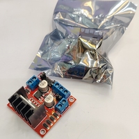 L298N papan Drive elektronik DC 2 arah, modul papan Driver 5A Chip asli