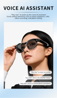 Nuevas Gafas Inteligentes CY05 con Cámara HD de 8MP, Grabación de Video 1080P, Traducción IA en Tiempo Real, Traducción de Llamadas, Estuche de Carga de 2000mAh