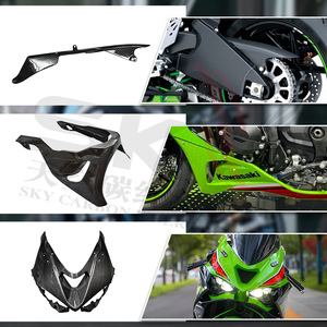 <span class=keywords><strong>Car</strong></span>énage de <span class=keywords><strong>moto</strong></span> en fibre de carbone sèche de qualité supérieure pour Kawasaki ZX-6R, garde-boue et ailerons - Product Image 3