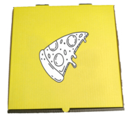 SP3236 2026 Caja de Pizza Plegable de Cartón Corrugado Grueso y Duradero con Impresión Gráfica Colorida para Comida Rápida