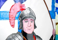 Château gonflable bleu et blanc de conte de fées avec toboggan, équipement de divertissement extérieur pour enfants