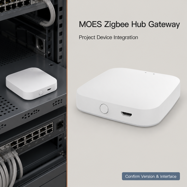 Moes Zigbee Gateway Smart Home Hub WiFi Android Flip Design Voice Control for Hotel Smart Room Automation