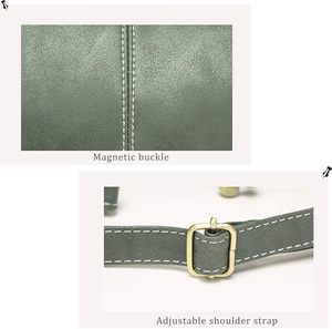 Segacer Women Vintage Small Retro Kiss Lock Crossbody <b>Purse</b> Handbag Microfiber Leather Messenger Bag Gray <b>Pink</b> - Product Image 5