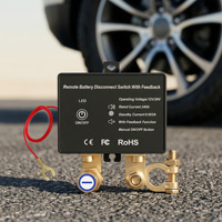 Interruptor de encendido/apagado de batería para RV de 24 V CC y 240 A con control remoto inalámbrico de doble retroalimentación para coches y camiones, que prolonga la vida útil de la batería