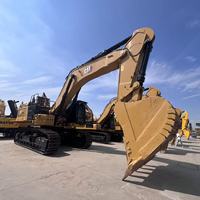 Excavatrice sur chenilles CAT374 d'occasion de 74 tonnes, moteur d'origine, faible nombre d'heures de fonctionnement, peinture d'origine, adaptée aux carrières et aux grands projets miniers