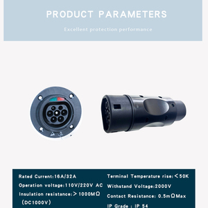 Nuevo Adaptador EV <span class=keywords><strong>Goodev</strong></span> Tech GDE-ADTSLT204 16A 32A 3.7KW 7.4KW, Cargador Tesla Americano a Tipo 2 IP44 - Product Image 5