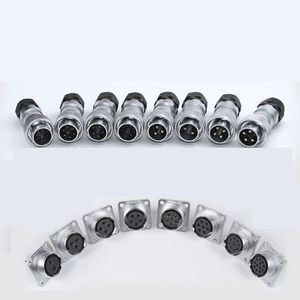 Conector de Aviación HS/WS20 TK de 2-12 Pines IP67 con Acoplamiento Roscado - Conector Metálico para Cableado Automotriz y Maquinaria Industrial - Product Image 2