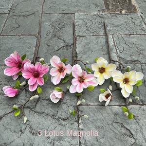 مصنع ماغنوليا محاكاة جميل Chen حر ساق 3-لوتس لحفلات الزفاف المنزل فنادق ديكور عيد الميلاد-بالجملة - Product Image 1