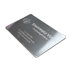 Aluminum cards simple print content