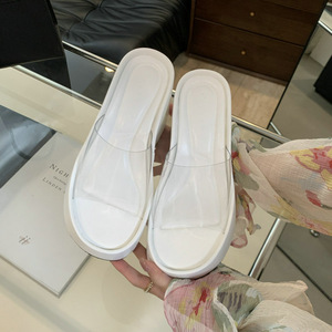 Summer Open Toed Foreign Trade Casual Thick Soled Women's Sandals Edition Beach Shoes Cross Border One Line Drag - Product Image 1