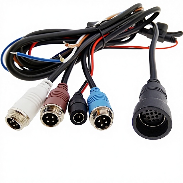 13 Pin DIN Accessory Connector Coaxial PVC Jacket Security System Camera Extension Vehicle Camera Monitor Cable