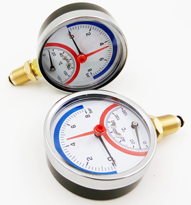 Mit Glycerin gefülltes Manometer Edelstahl gehäuse Temperatur Herkunft Kostenlose Silikon proben - Product Image 2