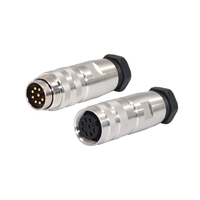 Connecteur circulaire M16 IP67 mâle-femelle, câble 5 broches, prise de capteur à souder, connecteur étanche M16 8 broches