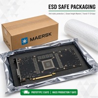 Fabricant de cartes graphiques PCB FR-4 haute vitesse sur mesure à 12 couches - Finition de surface ENIG à doigts plaqués or dur PCIe Gen 5 X16 GPU Deep