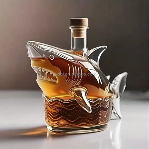 Bouteille de <span class=keywords><strong>Whisky</strong></span> en Verre Haut de Gamme Motif Requin Personnalisable Meilleure Vente 2026 pour Cadeaux d'Affaires - Product Image 3