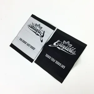 Manufacture Hot Selling Brand Name Logo Center Fold Woven Label